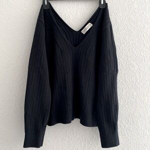 Abercrombie & Fitch Black Off the Shoulder Sweater